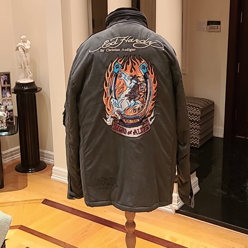 Ed hardy signature men's Jacket XXL - Picture 2 of 10
